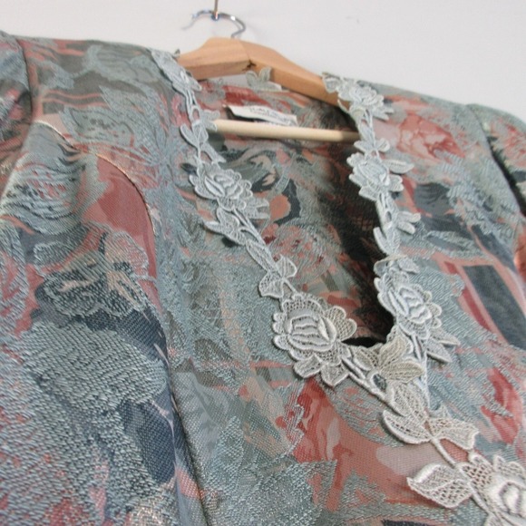 Nah Nah Collection Jonathan Tait Floral Blouse 7 8 Pearl Vtg Cottagecore 358 - Picture 6 of 15